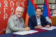 Alvarez firmó un convenio para difundir la cultura armenia