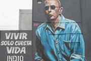Fiorito homenajeó al Indio Solari con música en la calle y un mural participativo