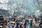 Multitudinaria y emotiva promesa de lealtad a la Bandera