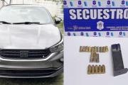 Cayó un delincuente y recuperaron el auto robado junto a los objetos de la víctima