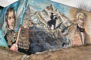 La Comuna homenajeó al Padre de la Patria con un emblemático mural en José Mármol