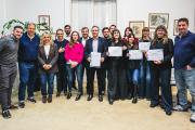 Cascallares, Fabiani y Paula Eichel entregaron certificados a trabajadores municipales